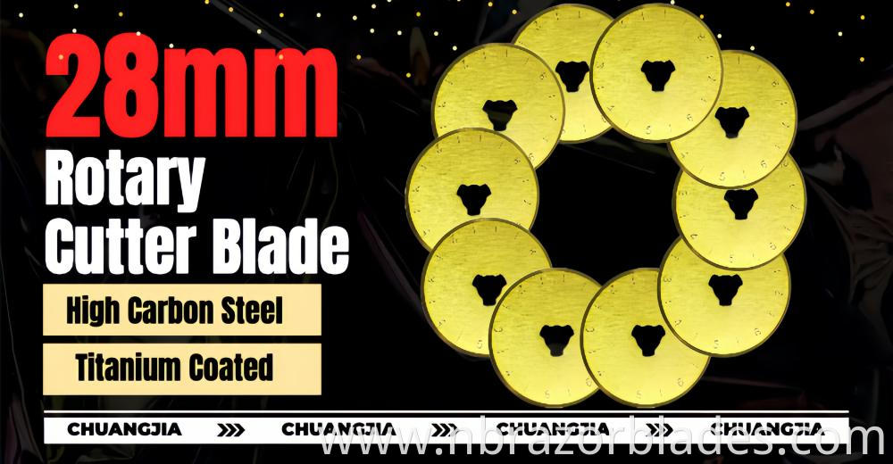 28mm Rotary Cutter Blades Gold